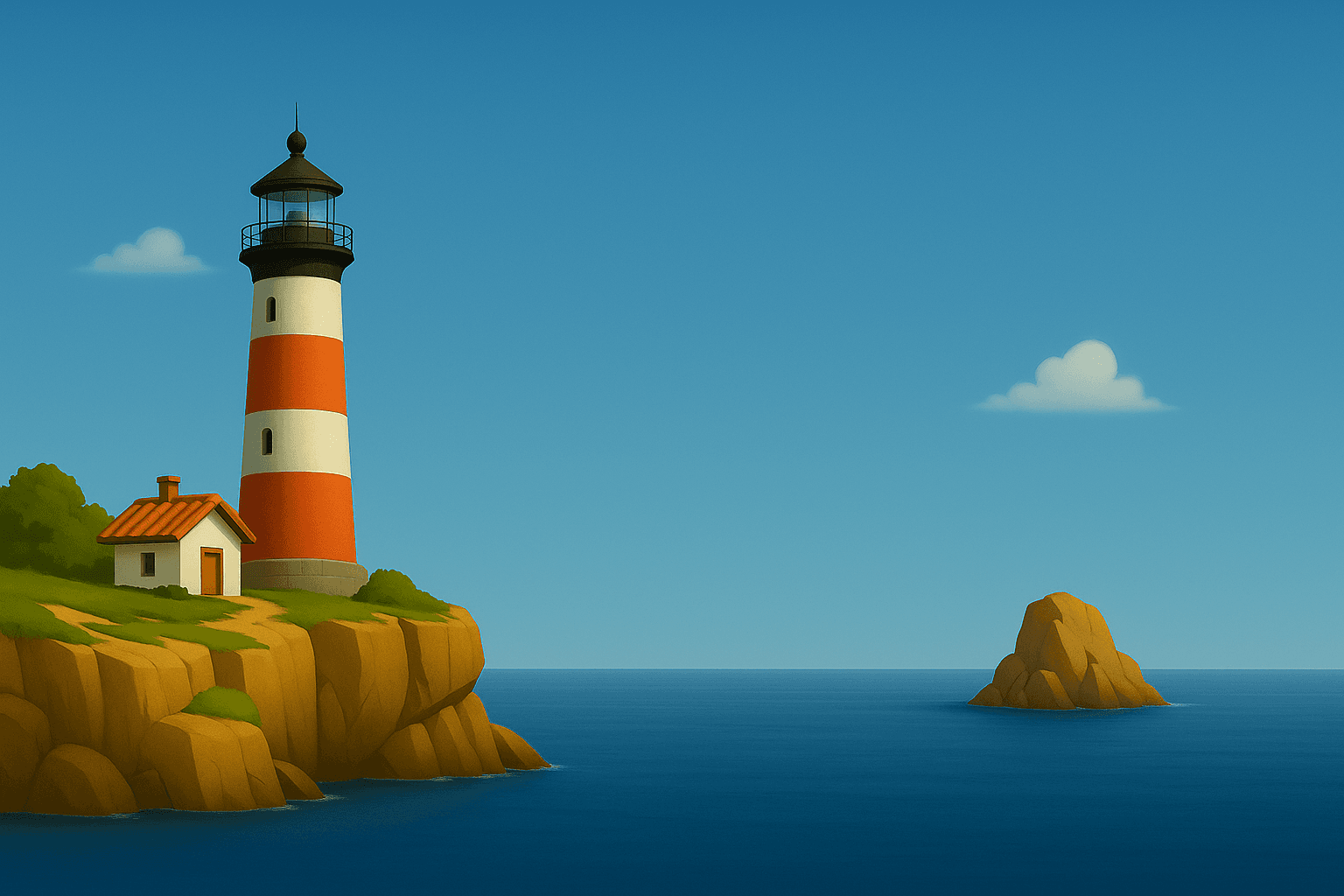 Lighthouse on cliff